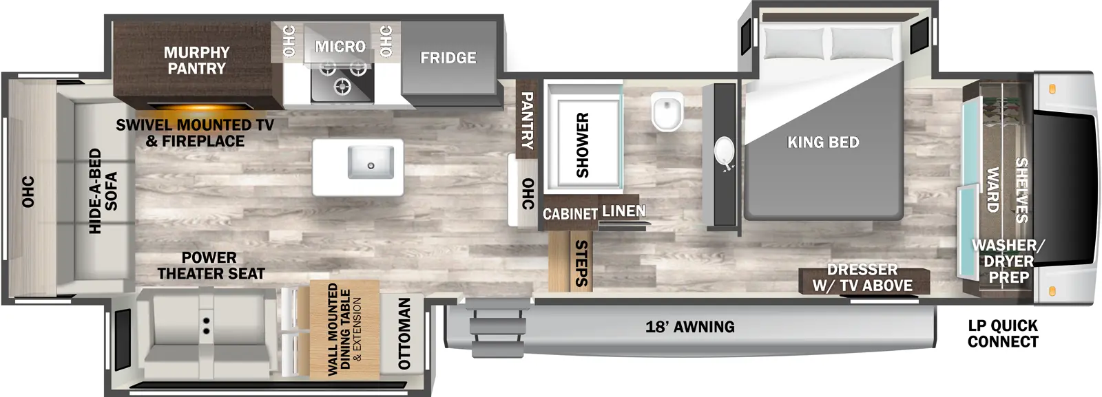 Cedar Creek Experience 3425RL Floorplan